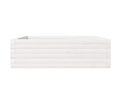 Dārza Puķu Kaste, Balta, 80X80X23 Cm, Priedes Masīvkoks Vidaxl