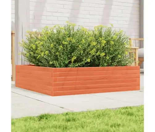Dārza Puķu Kaste, Vaska Brūnas, 90X90X23 Cm, Priedes Masīvkoks Vidaxl