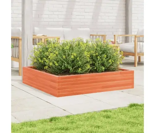 Dārza Puķu Kaste, Vaska Brūnas, 110X110X23 Cm Priedes Masīvkoks Vidaxl