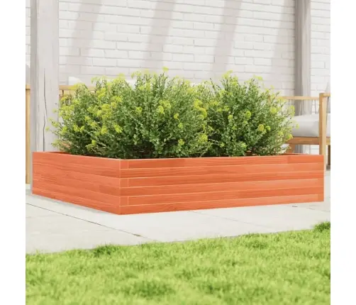 Dārza Puķu Kaste, Vaska Brūnas, 110X110X23 Cm Priedes Masīvkoks Vidaxl