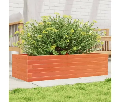 Dārza Puķu Kaste, Vaska Brūnas, 90X40X23 Cm Priedes Masīvkoks Vidaxl