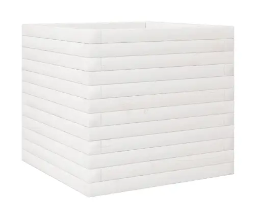 Dārza Puķu Kaste, Balta, 50X50X45,5 Cm, Priedes Masīvkoks Vidaxl