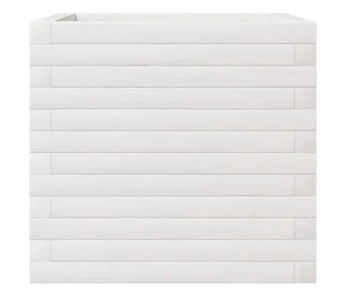 Dārza Puķu Kaste, Balta, 50X50X45,5 Cm, Priedes Masīvkoks Vidaxl