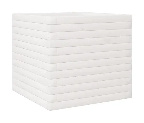 Dārza Puķu Kaste, Balta, 50X50X45,5 Cm, Priedes Masīvkoks Vidaxl