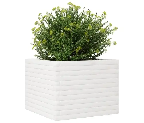 Dārza Puķu Kaste, Balta, 60X60X45,5 Cm, Priedes Masīvkoks Vidaxl