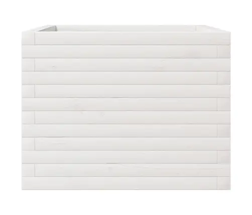 Dārza Puķu Kaste, Balta, 60X60X45,5 Cm, Priedes Masīvkoks Vidaxl