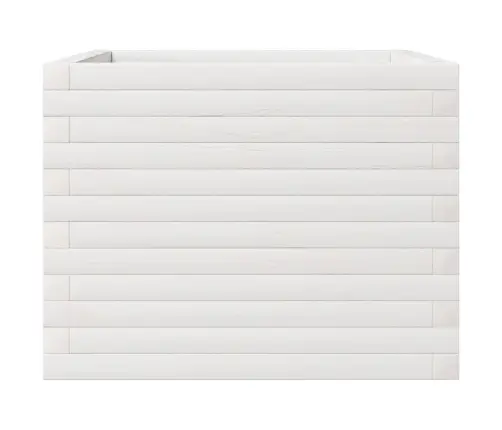 Dārza Puķu Kaste, Balta, 60X60X45,5 Cm, Priedes Masīvkoks Vidaxl