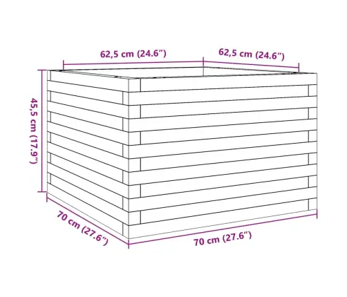 Sodo Lovelis, 70X70X45,5cm Pušies Medienos Masyvas