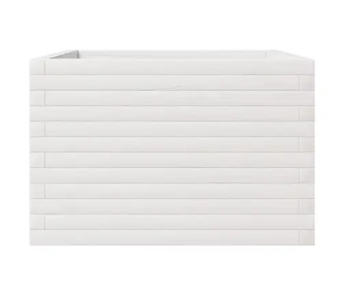 Dārza Puķu Kaste, Balta, 70X70X45,5 Cm, Priedes Masīvkoks Vidaxl