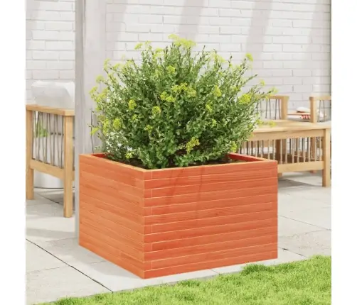 Dārza Puķu Kaste, Vaska Brūnas, 70X70X45,5Cm, Priedes Masīvkoks Vidaxl