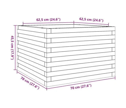 Aia Taimekast,70X70X45,5 cm Ebatsuuga Puit