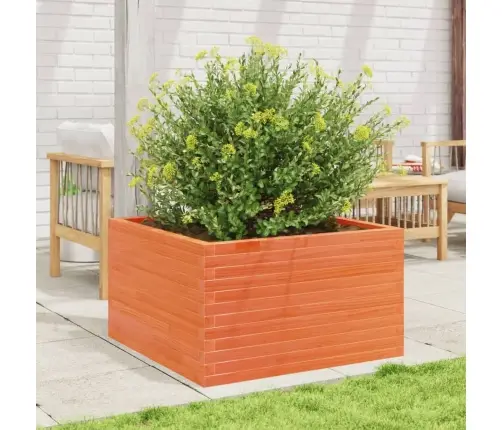 Dārza Puķu Kaste, Vaska Brūnas, 80X80X45,5Cm, Priedes Masīvkoks Vidaxl