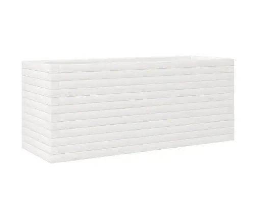 Dārza Puķu Kaste, Balta, 110X40X45,5 Cm, Priedes Masīvkoks Vidaxl