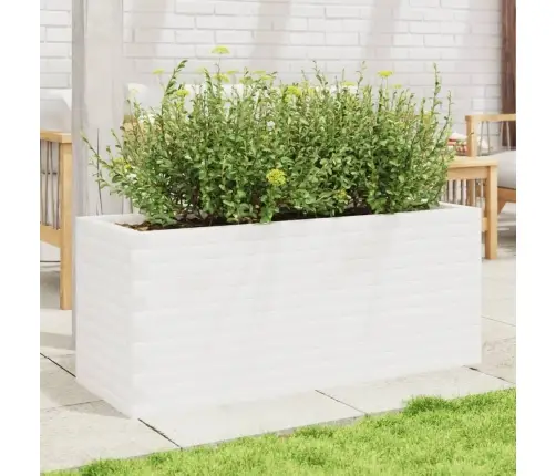 Dārza Puķu Kaste, Balta, 110X40X45,5 Cm, Priedes Masīvkoks Vidaxl