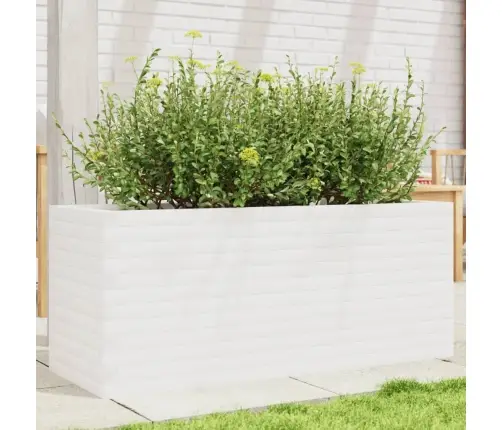Dārza Puķu Kaste, Balta, 110X40X45,5 Cm, Priedes Masīvkoks Vidaxl