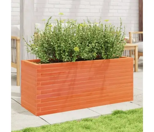 Dārza Puķu Kaste, Vaska Brūnas, 110X40X45,5Cm Priedes Masīvkoks Vidaxl
