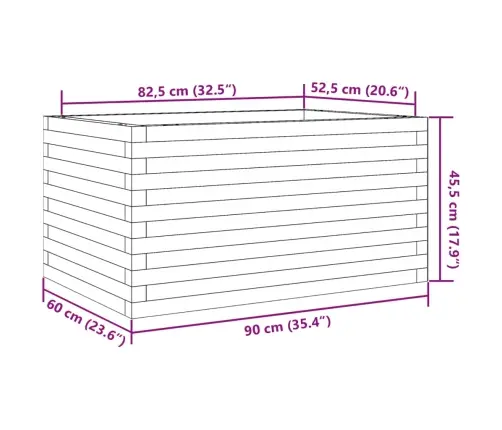 Sodo Lovelis, 90X60X45,5cm Douglas Eglės Medienos Masyvas