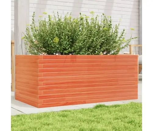 Dārza Puķu Kaste Vaska Brūnas 110X60X45,5 Cm Priedes Masīvkoks Vidaxl