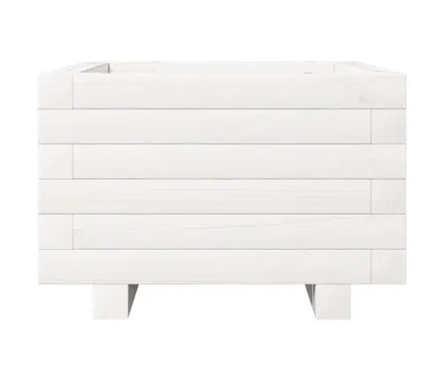 Dārza Puķu Kaste, Balta, 40X40X26,5 Cm, Priedes Masīvkoks Vidaxl