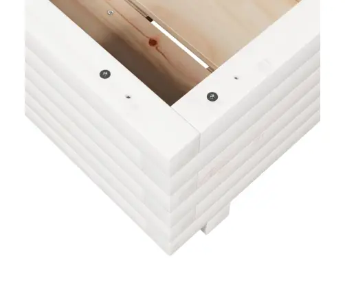 Dārza Puķu Kaste, Balta, 40X40X26,5 Cm, Priedes Masīvkoks Vidaxl