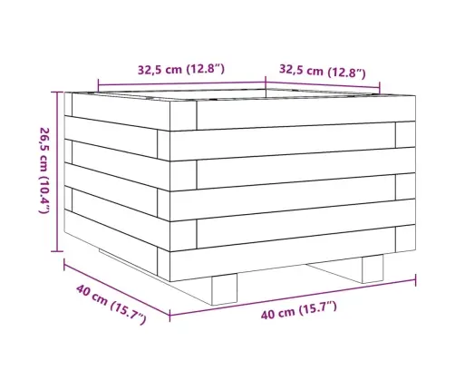 Dārza Puķu Kaste, 40X40X26,5 Cm, Duglasa Egles Masīvkoks Vidaxl