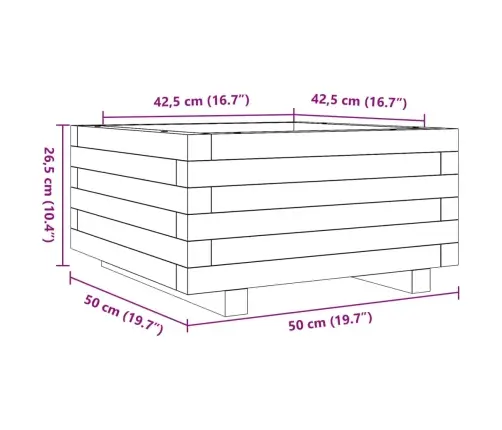 Sodo Lovelis, Vaško Rudas, 50X50X26,5cm Pušies Masyvas