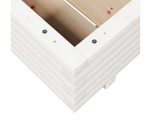 Dārza Puķu Kaste, Balta, 60X60X26,5 Cm, Priedes Masīvkoks Vidaxl