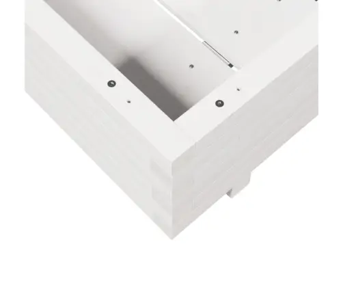 Dārza Puķu Kaste, Balta, 70X70X26,5 Cm, Priedes Masīvkoks Vidaxl