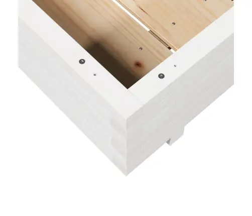 Dārza Puķu Kaste, Balta, 90X90X26,5 Cm, Priedes Masīvkoks Vidaxl