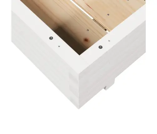 Aia Taimekast, Valge, 100 X 100 X 26,5 cm Männipuit