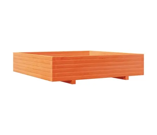 Dārza Puķu Kaste Vaska Brūnas 110X110X26,5 Cm Priedes Masīvkoks Vidaxl