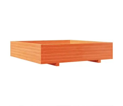 Dārza Puķu Kaste Vaska Brūnas 110X110X26,5 Cm Priedes Masīvkoks Vidaxl