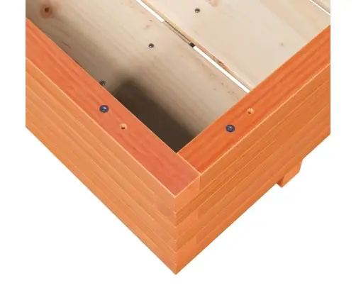 Dārza Puķu Kaste Vaska Brūnas 110X110X26,5 Cm Priedes Masīvkoks Vidaxl