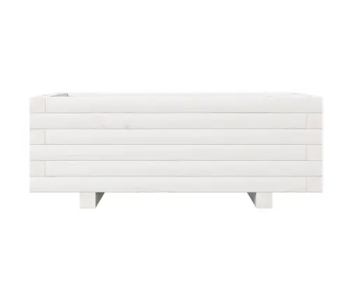 Sodo Lovelis, Baltas, 70X40X26,5cm Pušies Medienos Masyvas