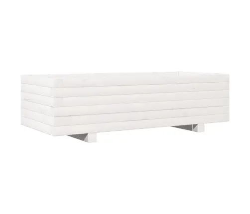 Dārza Puķu Kaste, Balta, 90X40X26,5 Cm, Priedes Masīvkoks Vidaxl