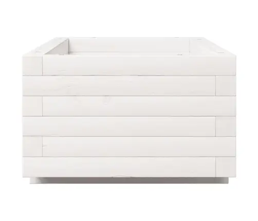 Dārza Puķu Kaste, Balta, 90X40X26,5 Cm, Priedes Masīvkoks Vidaxl