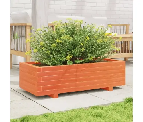 Dārza Puķu Kaste, Vaska Brūnas, 90X40X26,5 Cm Priedes Masīvkoks Vidaxl