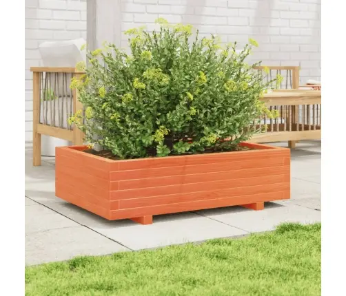 Dārza Puķu Kaste, Vaska Brūnas, 90X60X26,5 Cm Priedes Masīvkoks Vidaxl