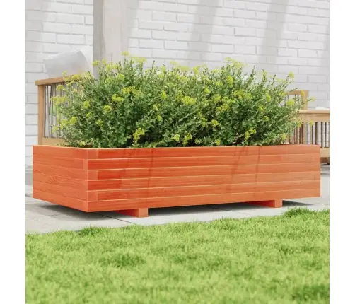 Dārza Puķu Kaste Vaska Brūnas 110X60X26,5 Cm Priedes Masīvkoks Vidaxl