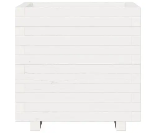 Dārza Puķu Kaste, Balta, 50X50X49,5 Cm, Priedes Masīvkoks Vidaxl