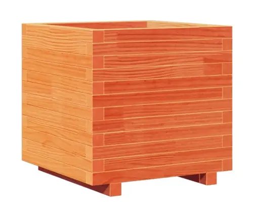 Dārza Puķu Kaste, Vaska Brūnas, 50X50X49,5Cm, Priedes Masīvkoks Vidaxl