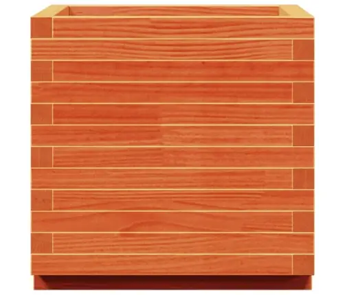 Dārza Puķu Kaste, Vaska Brūnas, 50X50X49,5Cm, Priedes Masīvkoks Vidaxl