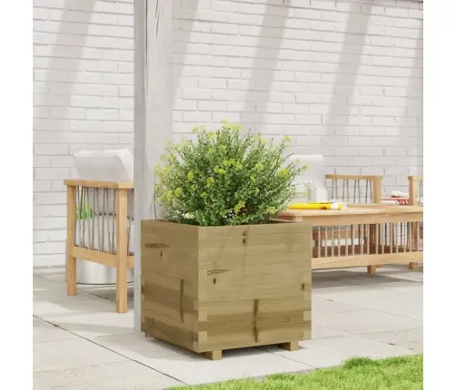 Dārza Puķu Kaste, 50X50X49,5 Cm, Impregnēts Priedes Koks Vidaxl