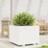 Dārza Puķu Kaste, Balta, 60X60X49,5 Cm, Priedes Masīvkoks Vidaxl