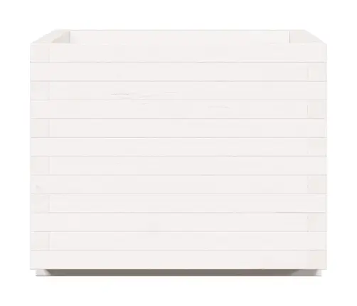 Dārza Puķu Kaste, Balta, 60X60X49,5 Cm, Priedes Masīvkoks Vidaxl