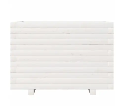 Dārza Puķu Kaste, Balta, 70X40X49,5 Cm, Priedes Masīvkoks Vidaxl