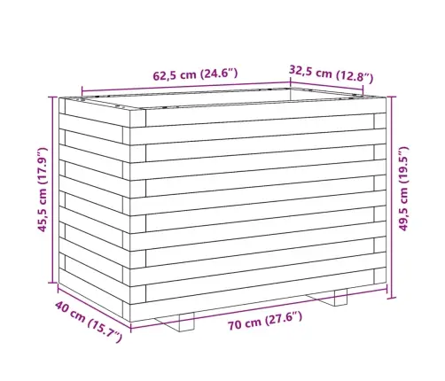 Aia Taimekast, 70X40X49,5 cm Ebatsuuga Puit