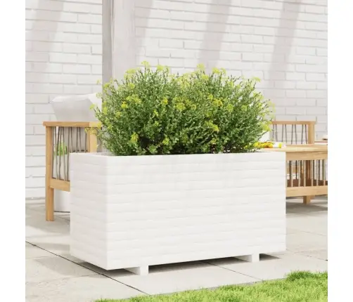 Dārza Puķu Kaste, Balta, 90X40X49,5 Cm, Priedes Masīvkoks Vidaxl