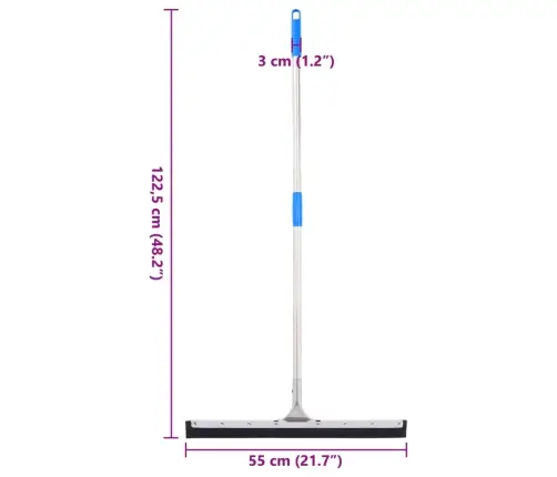 Grīdas Tīrītājs, 55X122,5 Cm, Tērauds Un Gumija Vidaxl