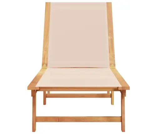 Sauļošanās Zvilnis, Krēmkrāsas, Akācijas Masīvkoks, Tekstilēns Vidaxl